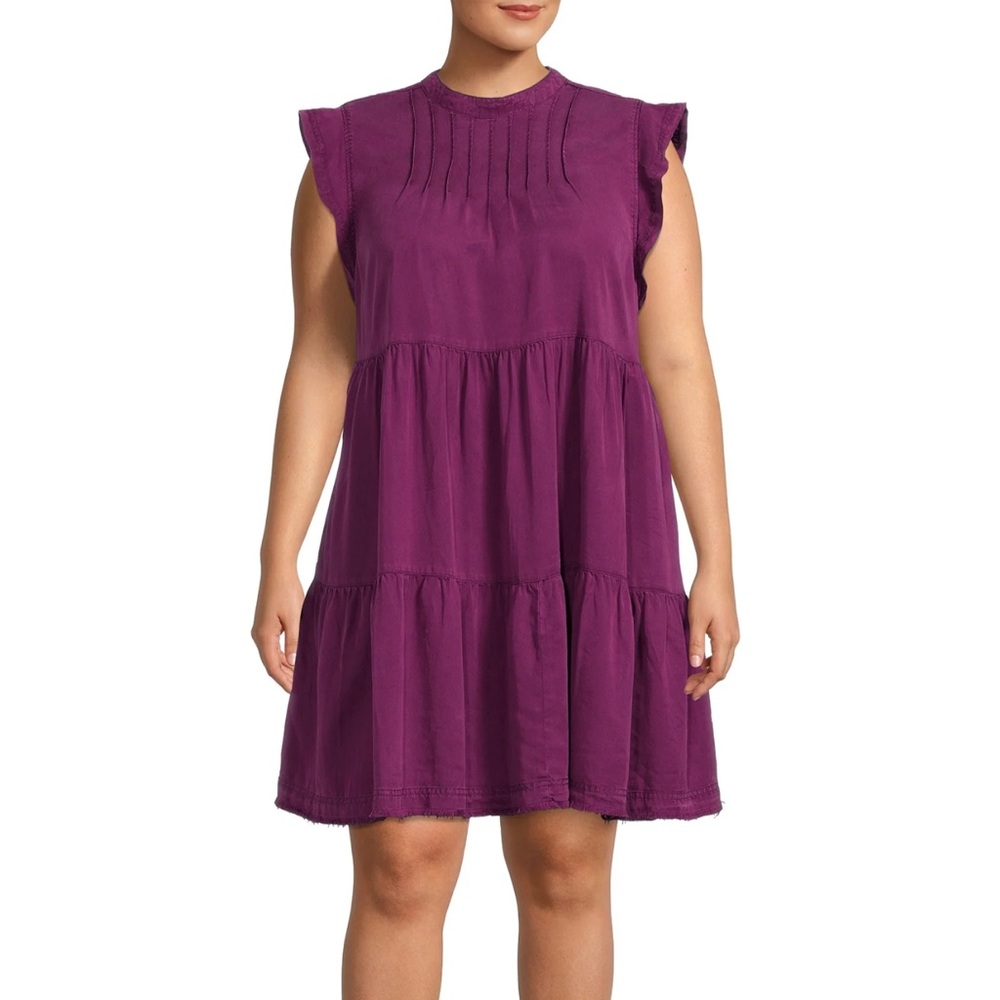 Terra & Sky Women's Purple A-Line Dress